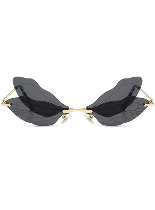 Black butterfly sunglasses.